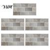 Waterproof Wall Decals for Kitchen 5Pcs Vintage Brick Tile Stickers, Oil?Proof Wallpaper, Peel Removable Backsplash Rental & Stick Living Room Home
