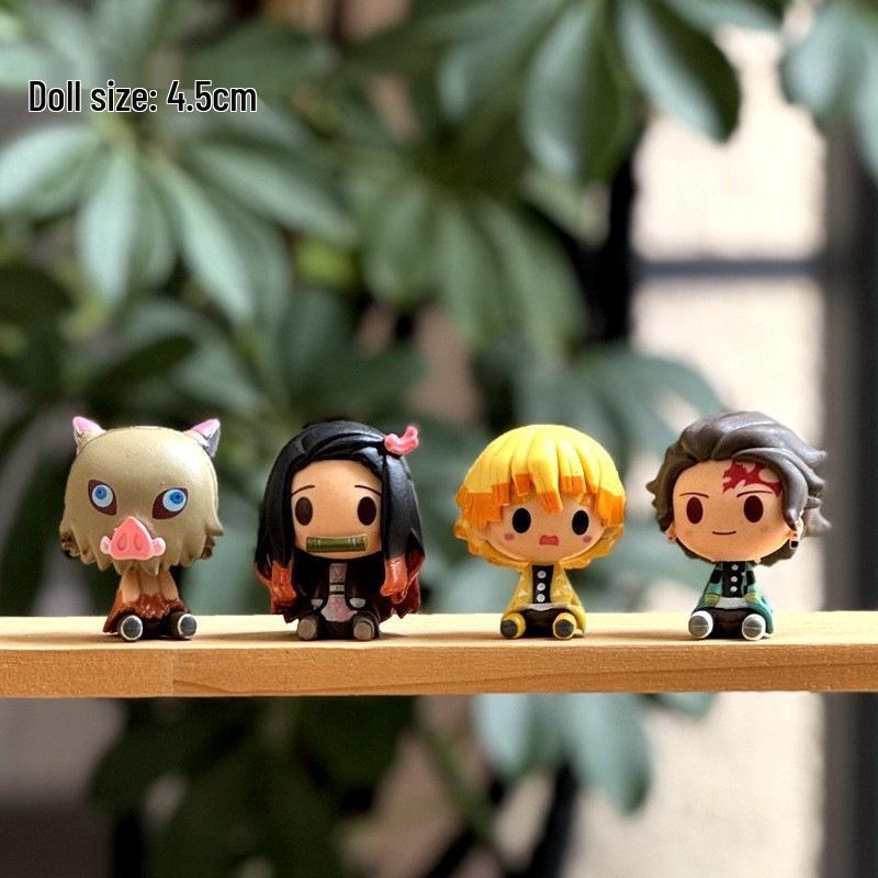 Истребитель демонов Незуко и Тандзиро Аниме Фигурка Кукла Украшение Игрушка (Слепая коробка) - Бесплатная доставка