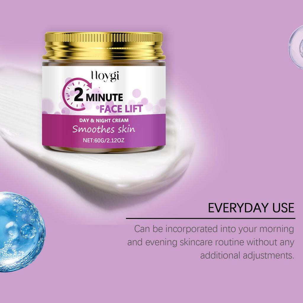 2-Minute Face Lift Firming Face Cream Hyaluronic Acid Niacinamide Deep Hydration Moisturizer For Dry Skin Brightening Skincare