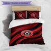 Set Lenzuola Stampato Sheffield United Football 3 Pezzi, Comodo Set Copripiumino per Camera da Letto Amico della Pelle
