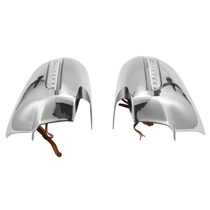 

Чехлы на дверные зеркала автомобиля со светодиодной подсветкой для Hyundai Tucson 2006-2009 ABS серебряный