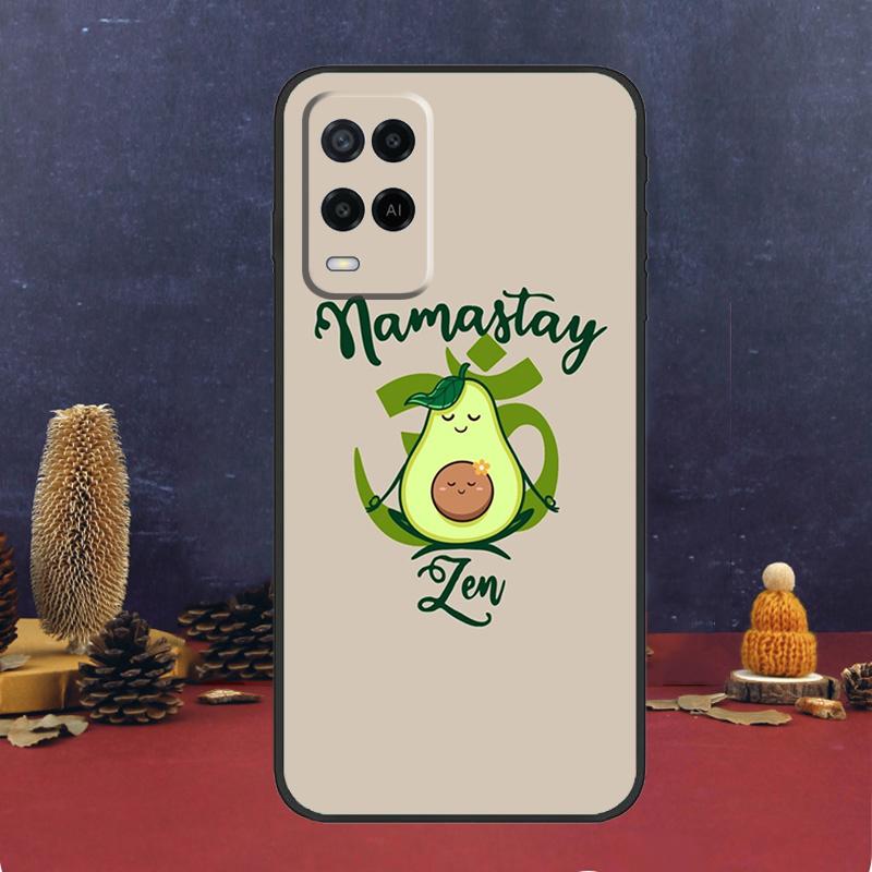 Avocado Yoga Funny Pattern For OPPO A17 A77 A58 A78 A98 A15 A5 A9 A96 A76 A16 A54 A74 A94 A52 A72 A79 A57S A53S Case