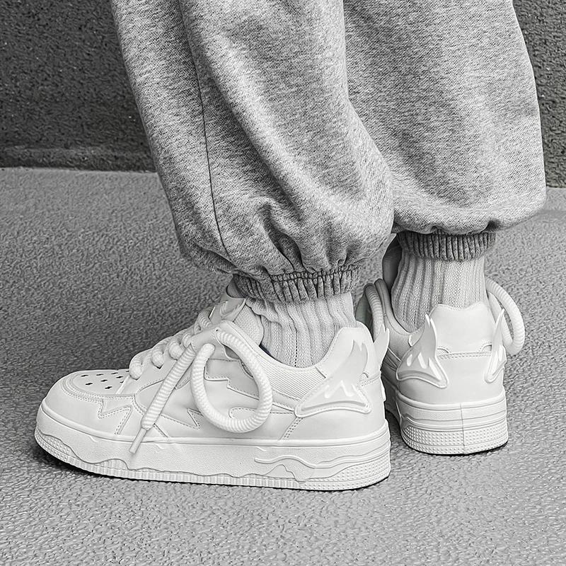 Fashion Street Purple Platform Sneakers Unisex Original Design Men's Skateboard Shoes Fashion Leather Casual Sports Shoes For Men Women