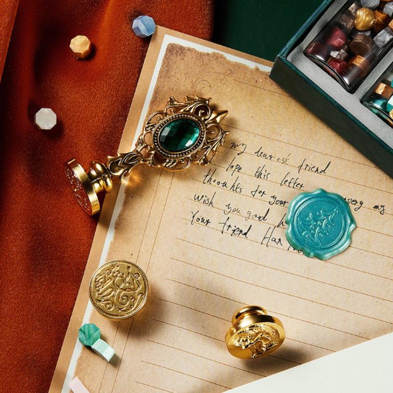 Creative Retro Lacquer Seal Complete Set Wholesale Envelope Sealing Wax Lacquer Wax Granules Gift Seal Wax Granules Set