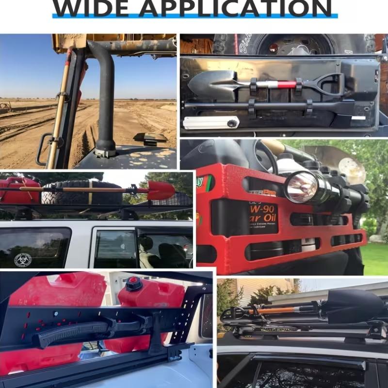 2/4pcs Quick Fist Clamp For Mounting Tools Equipment Rubber Clamp Ideal For Offroad Vehicles, ATV, UTV, Truck Part Accessories