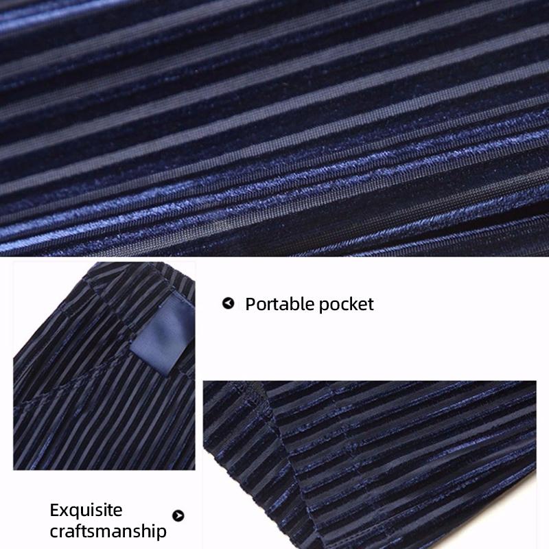 Women Gold Silk Velvet Mopping Pants, Wide-leg Pants, Autumn and Winter High-waisted New Style Drape, Loose Drape, Long Pants