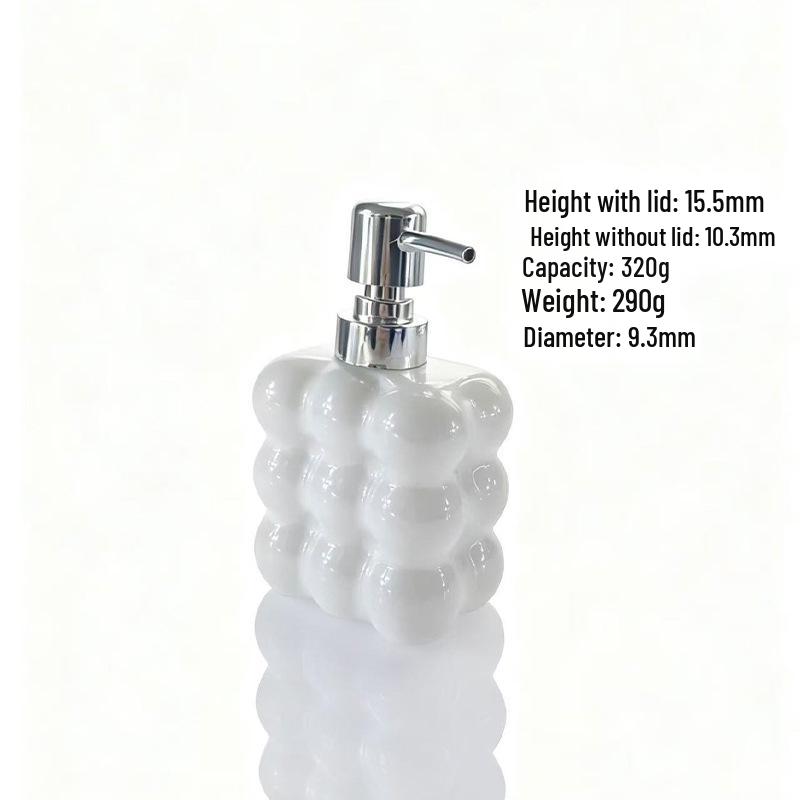 320ml Light Luxury Press Lotion Bottle for Bathroom Shampoo & Shower Gel