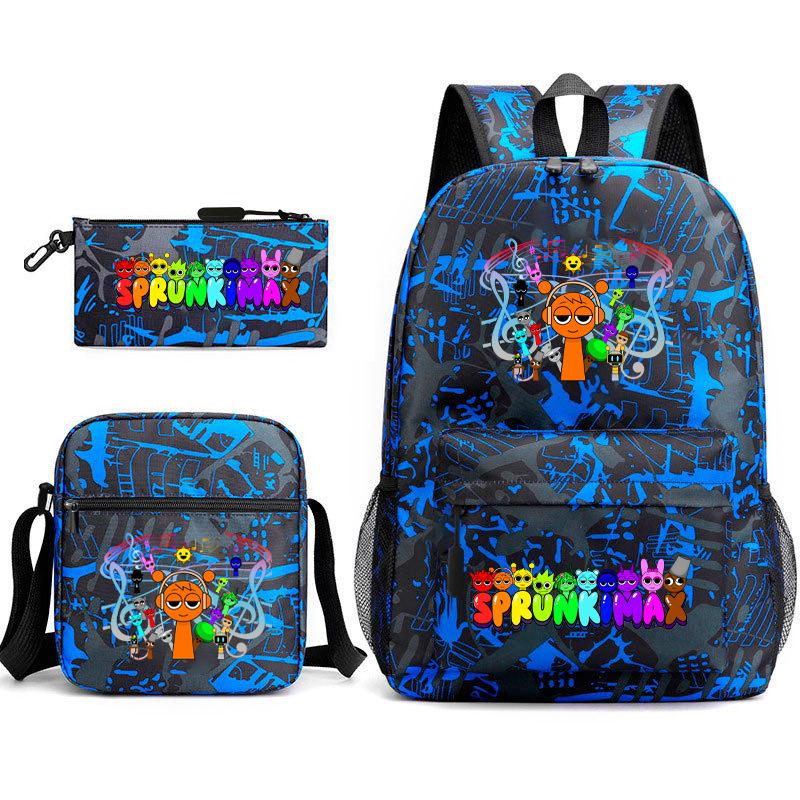 Rhythm Box Peripheral Elementary School Bag Starry Sky Backpack Three-piece Set
