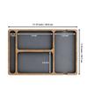 Wooden Office Desktop Storage Box Solid Wood Partition Box Mobile Phone Headphone Debris Storage Box Wooden OrganizerTray