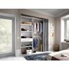 Extendable Dressing Room with Curtain + 1 Drawer - White Decor - L 160-113 X D 50 X H 205 Cm - SUIT