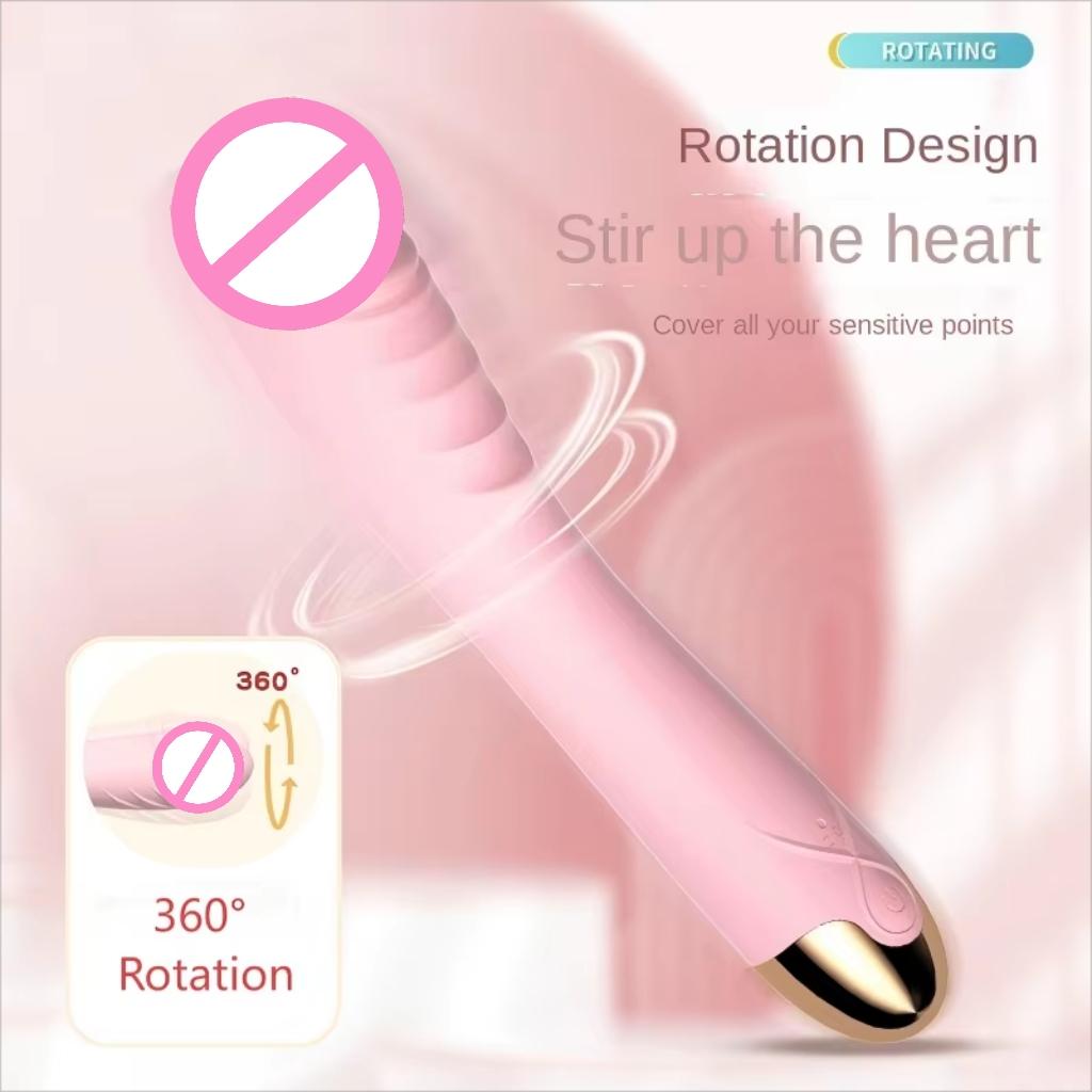 Female AV Wand Rotating Swinging Vibrator - 50dB Low Noise Orgasm Adult Sex Toy Women Masturbator for Adult Intimate Toy
