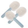 3Pcs High Strength Plastic Pet Food Scoop Cat Dog Feeding Spoon with Handle Clip for Pet Supplies(WhiteBlue )