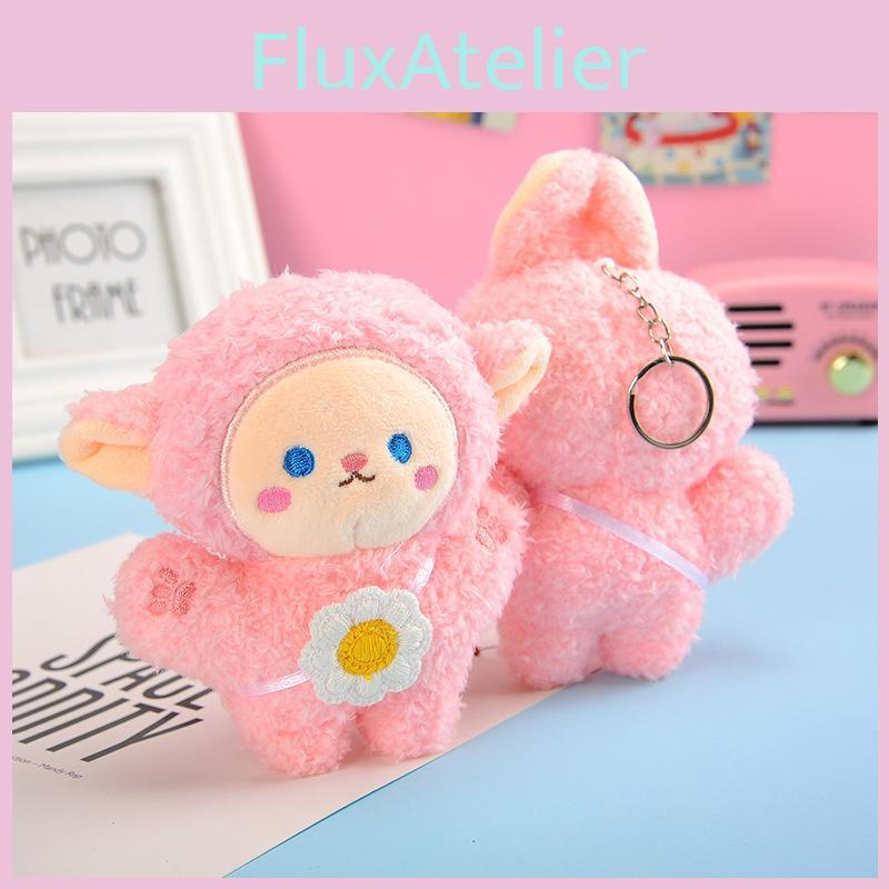 Adorable Plush Toy Keychain Cute Little Lamb Doll Short Plush Stuffed Animal
