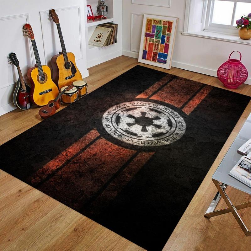 Galactic Empire Rebel Alliance Teppich Lichtschwert Teppich Kinderzimmer Teppich Wohnzimmer Film Bereich Teppich Waschbarer Teppich Anti-Rutsch-Fußmatte