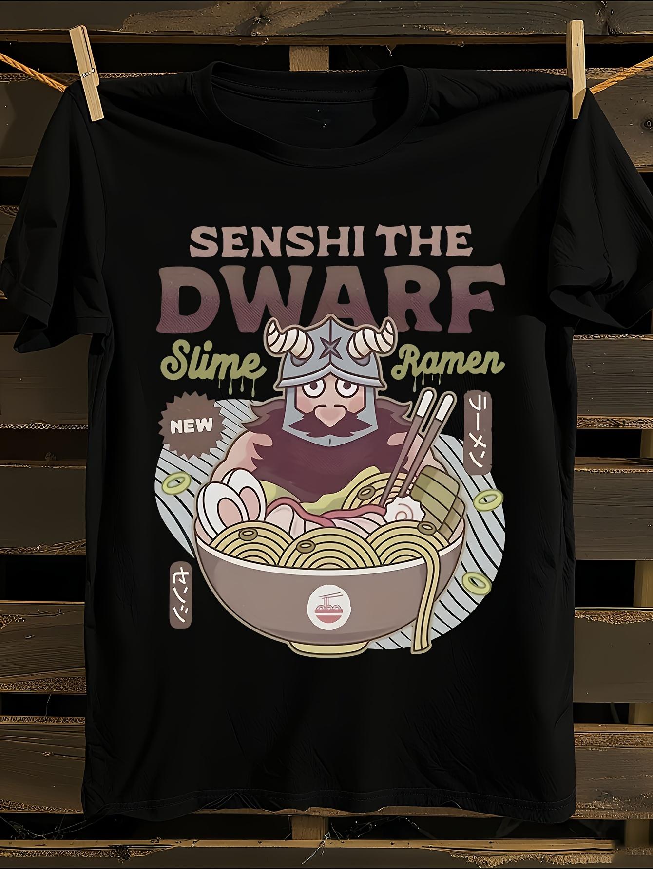 Funny Anime Tshirt Anime Dwarf Chef Slime Ramen Graphic T... XXXL