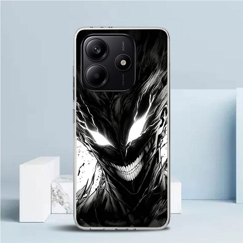 One P-Punch-Man Garou Phone Case For Xiaomi Redmi Note 15 14 14S 13 12S 12 Pro Plus 11S 11 11T 11E 10S 10 + Soft TPU Back Cover