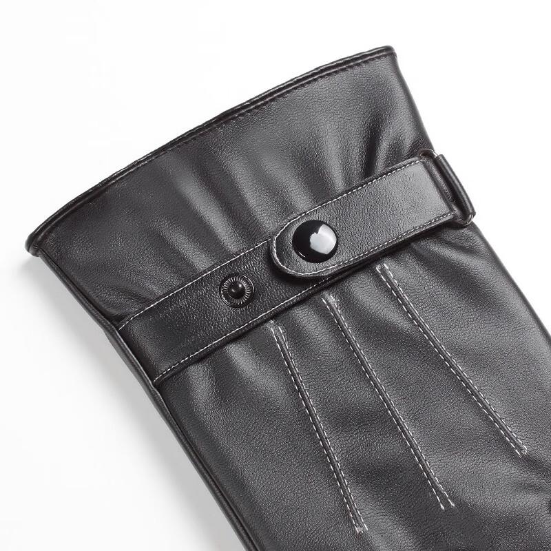 Nanjiren Men's Winter Touchscreen Leather Gloves