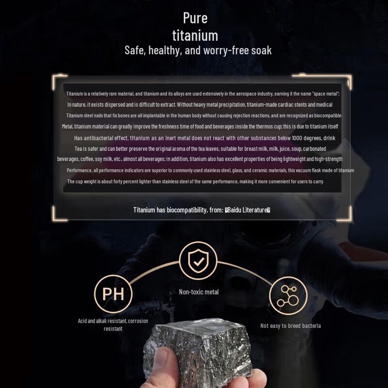 Shui Yisheng Business Double-Layer Titanium Glass Tea Cup