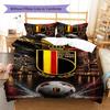 Belgium Pattern Bedding Set Quilt Cover Pillowcase Home Decor Gift (1 * duvet cover + 2 * pillowcase, without core)
