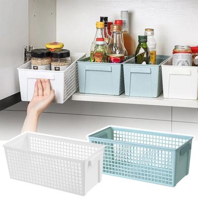 Household Storage Basket, Countertop Under Laundry Room, Bathroom, Bedroom, Kitchen, Sink Or Shelf, 11.02 × 5.12 × 4.53 Inches