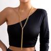 Temperament metal style multi-layer necklace personalized long knotted cross chain fringed necklace women's jewelry