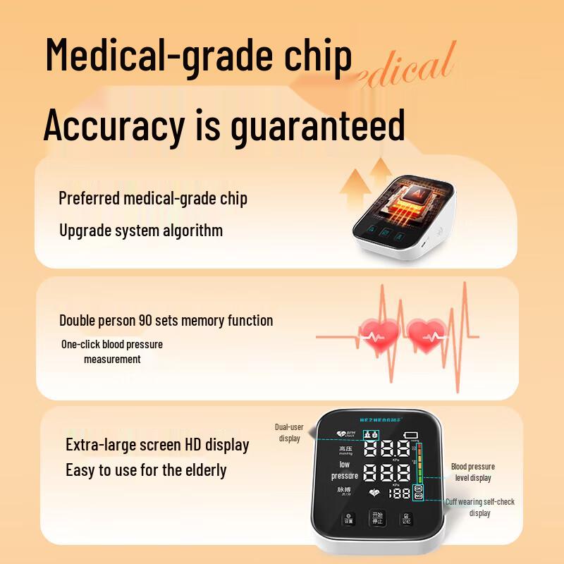 HEZHENG AES-U622 Upper Arm Electronic Blood Pressure Monitor