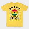 Herren Schwarzes T-Shirt mit Aufdruck Fußball-Weltmeisterschaft 2026 Ghana Fußballfan Ghanesischer Unterstützer Fb Kein-Schnitt-Transferpapier Druck Baumwoll-T-Shirt