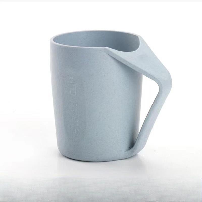 Wheat Straw Creative Mouthwash Cup - Household Slanted-mouth Couple Cup Toothbrush Holder Drinking Cup