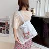 Large capacity tote bag women's new cartoon printed handbag shopping bag mommy canvas shoulder