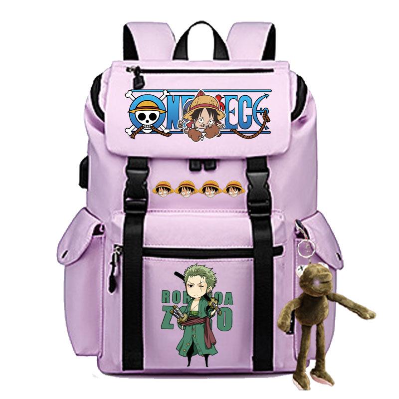 2024 Cross-border New Popular ONE PIECE Cartoon Pattern Backpack College Student Large-capacity Laptop