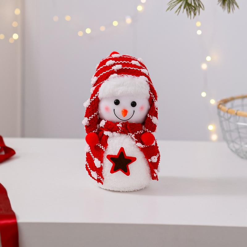 Christmas Gift Cute Christmas Decoration Doll Snowman Doll Plush Toy Small Christmas Snowman Ornament
