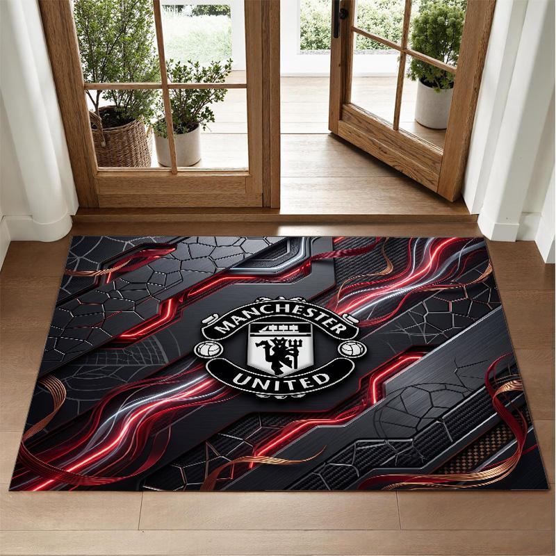 Manchester United Design Kristall Samt Teppich Weiche Dekorative Matte für Schlafzimmer Eingang