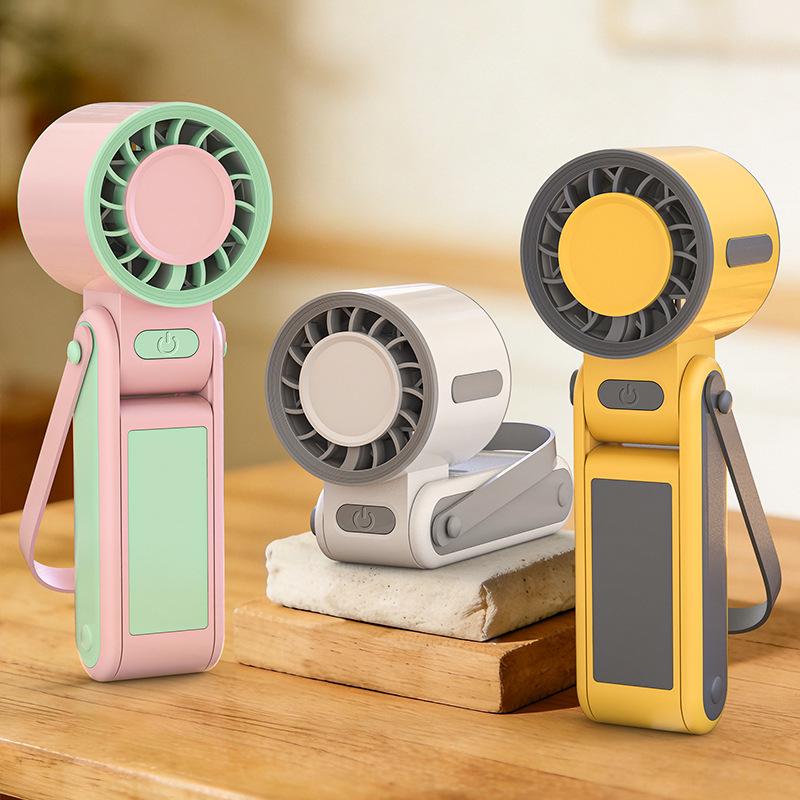 Portable USB Rechargeable Mini Fan with Phone Holder and Foldable Design Factory/Wholesale/Export/Cross-border
