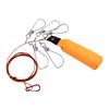 Fishing Stringer Clip 5 Snaps 11.5FT Live Fish Lock Big Fish Wire Rope Cable Fishing Holder with Float for Saltwater