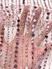 Luxury 2025 High Quality Pink African French Beaded Lace Fabric Sewing Sequins Embroidery Nigerian Lace Fabric For Women Wedding