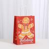 12pcs New Paper Christmas Packaging Bag Gingerbread Man Mixed Gift Wrapping Bag Kraft Paper Gift Bag Christmas