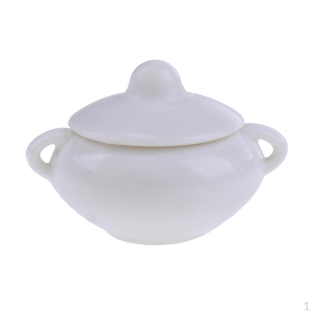 

Миниатюрный чайник для тушения, кукольный домик, посуда, аксессуары, масштаб 1/12