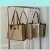 Stylish Large Capacity Woven Tote Bag For Women Fashionable Transparent Handbag