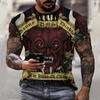 3D Printing T-Shirt Demon Weird Top Street Men's T-Shirt Skull O Neck Fashion Men's Top Short Sleeve Summer Men T-Shirt