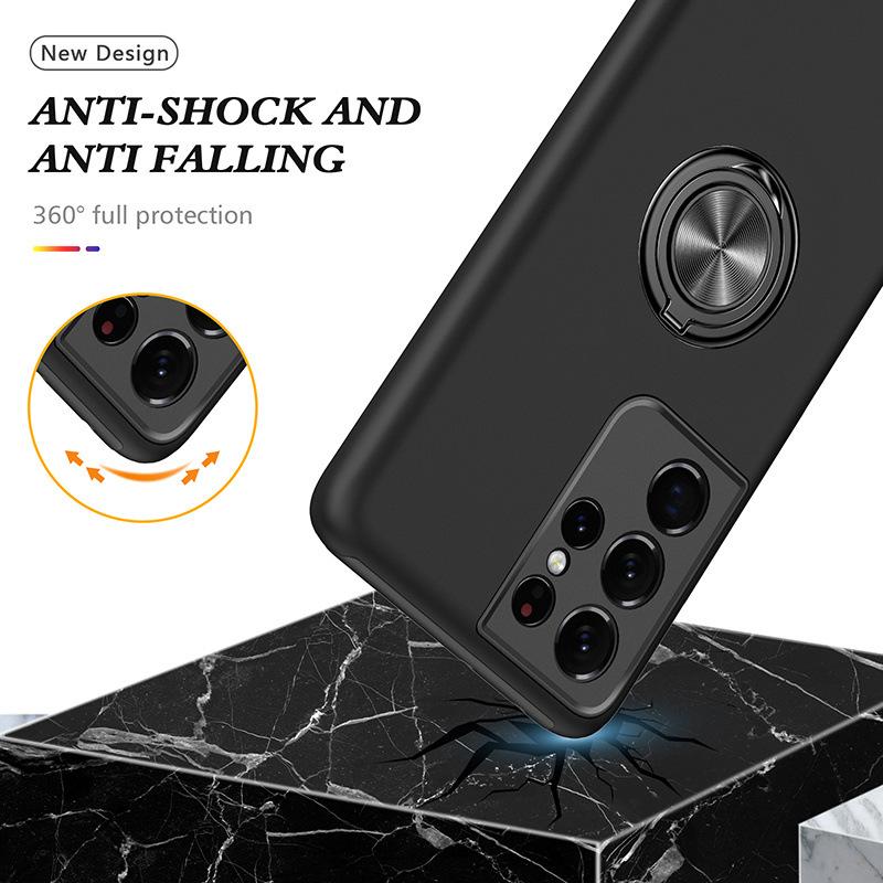 Suitable for Samsung S25 Ultra Magnetic Suction Bracket Anti Fall Mobile Phone Case A53 Hidden God Ring Protection Case