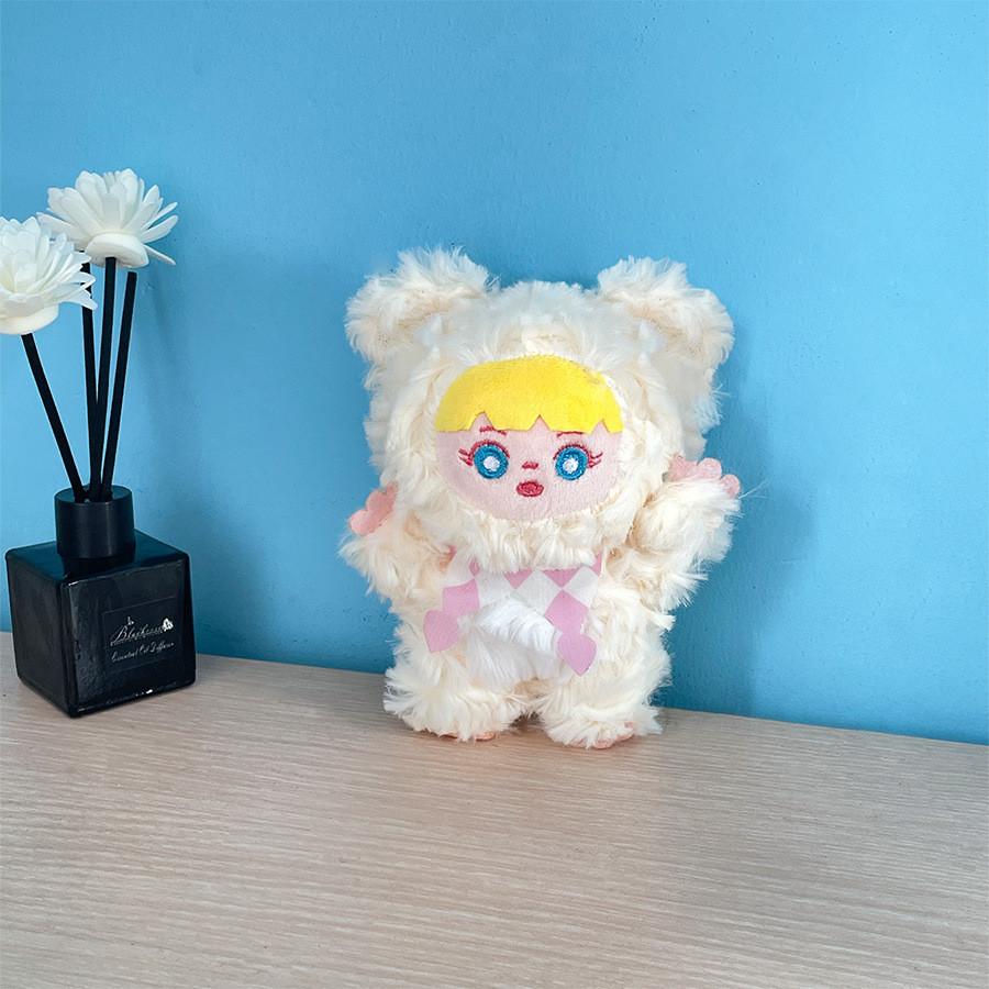 Rabbit Elf Keychain Costume Animal Plush Charm Grabber Doll Gift Desk Decoration