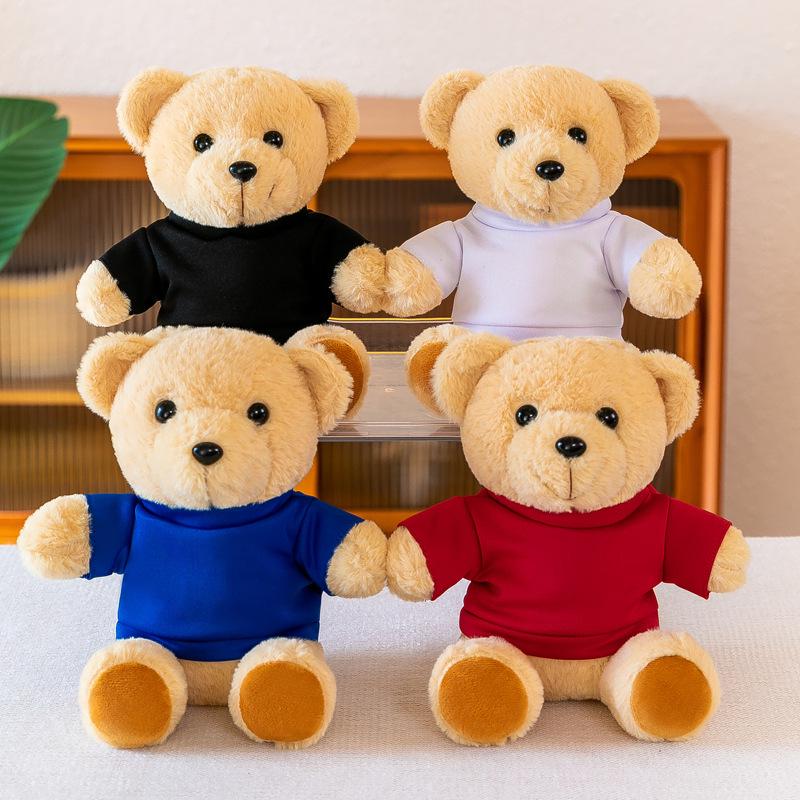 Customized Teddy Bear Sweatshirt with Children's Name and Logo - Sitting Style Toy