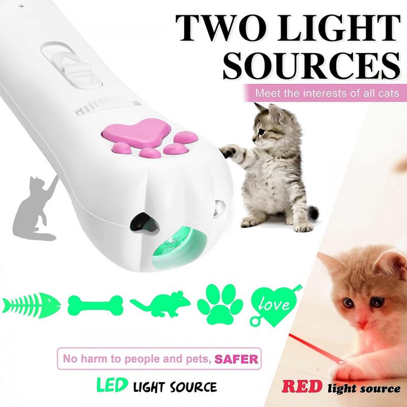 Interactive Cat Toy, Cat Toys for Indoor Cats Interactive, Rechargeable Cat Teaser Wand Toy