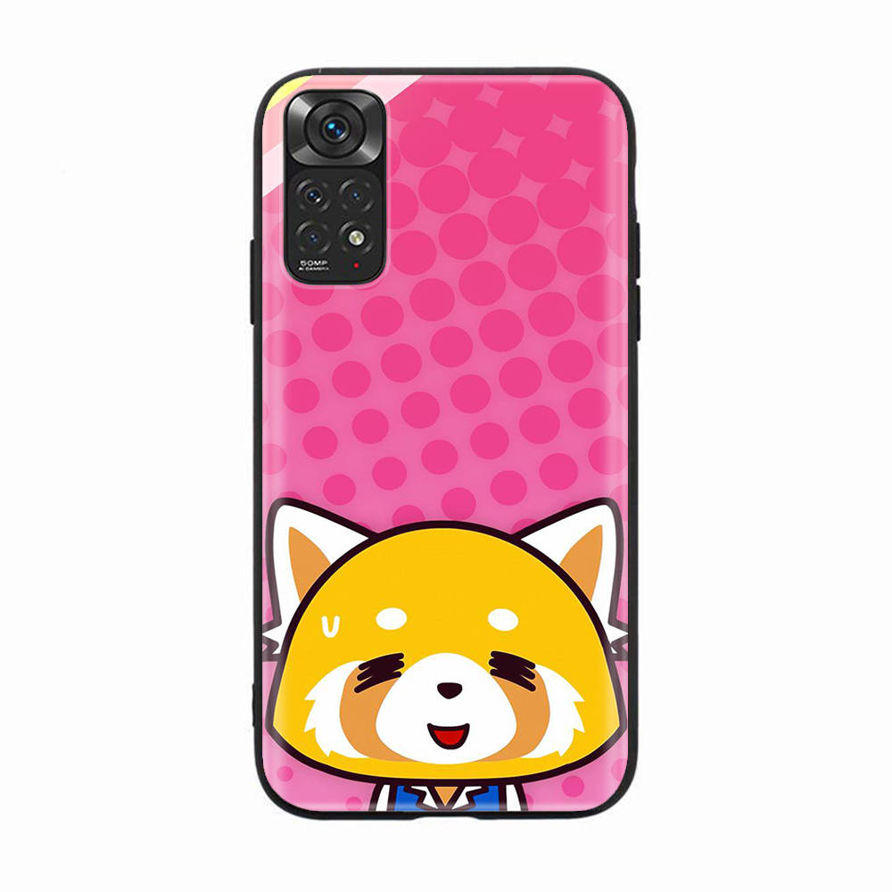 Black Case for Xiaomi Poco X6 X4 M5 M6 F5 F6 C65 C55 C50 C51 C40 Pro Redmi 14C A3X 13C 12C 11T 10A 9C Note 7 6 8A Plus H-12 Aggretsuko