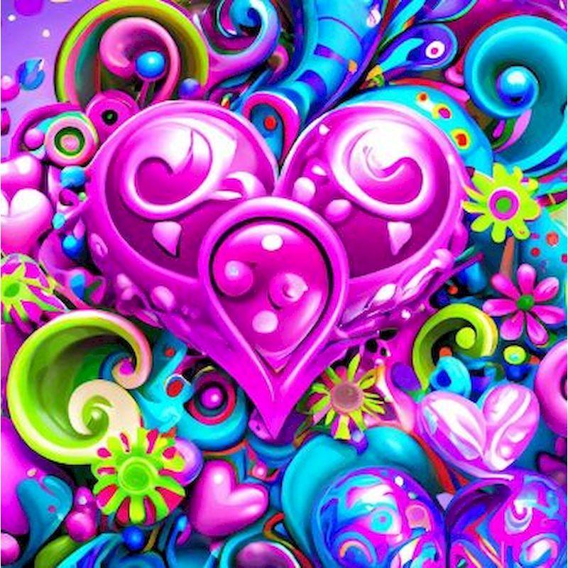 Liebe Buntes DIY Diamantmalerei Landschaft Vollbohrer Stickerei Mosaik Landschaft Handgemacht Heimdekoration