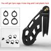 Newest!!!  V6 Version 3D Printed Double-Arc Chastity Device with 4 Size Ring, Penis Ring Lock Cage Cock Belt, Adult Sex Toys