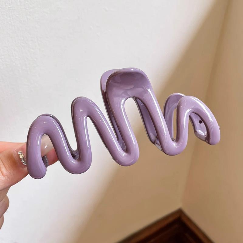 New Colorful Jelly Wave Hair Claw Hairpin Women Girls Fashion Design Korean Sweet Simple Irregular Hair Clip Headwear