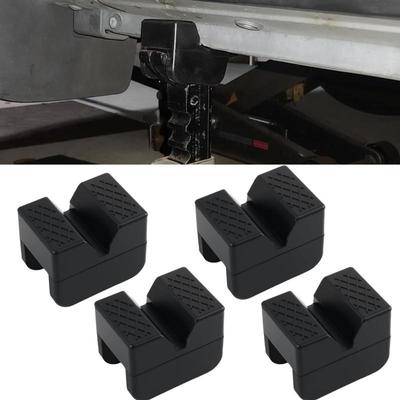 Car Jack Rubber Pad Car Slotted Lift Jack Stand Rubber Pads Universal Repair Tools Frame Protector Adapter Jacking Tools 1/2Pcs