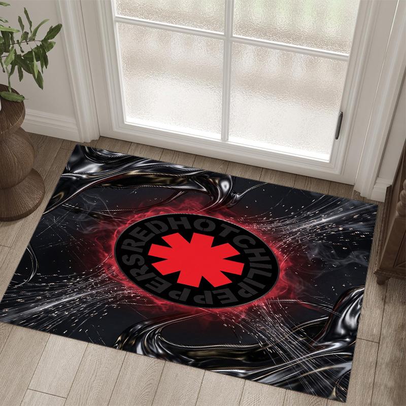 Red Hot Chili Peppers Design Crystal Velvet Carpet Cozy Non?Slip Printed Rug For Bedroom Living Room Entrance