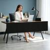 Table Privacy Screen with Hook And Loop Design Panel Durable Oxford Cable Management Organizer for Workspace Organization And Privacy Panel
